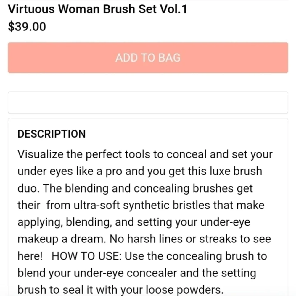 Camara A Unique The Virtuous Woman Brush Set Vol. 1 Deborah & Ruth NIP